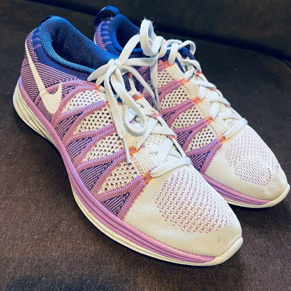 Nike Flyknit Lunar 2 Violet Purple Light Grey 8 39